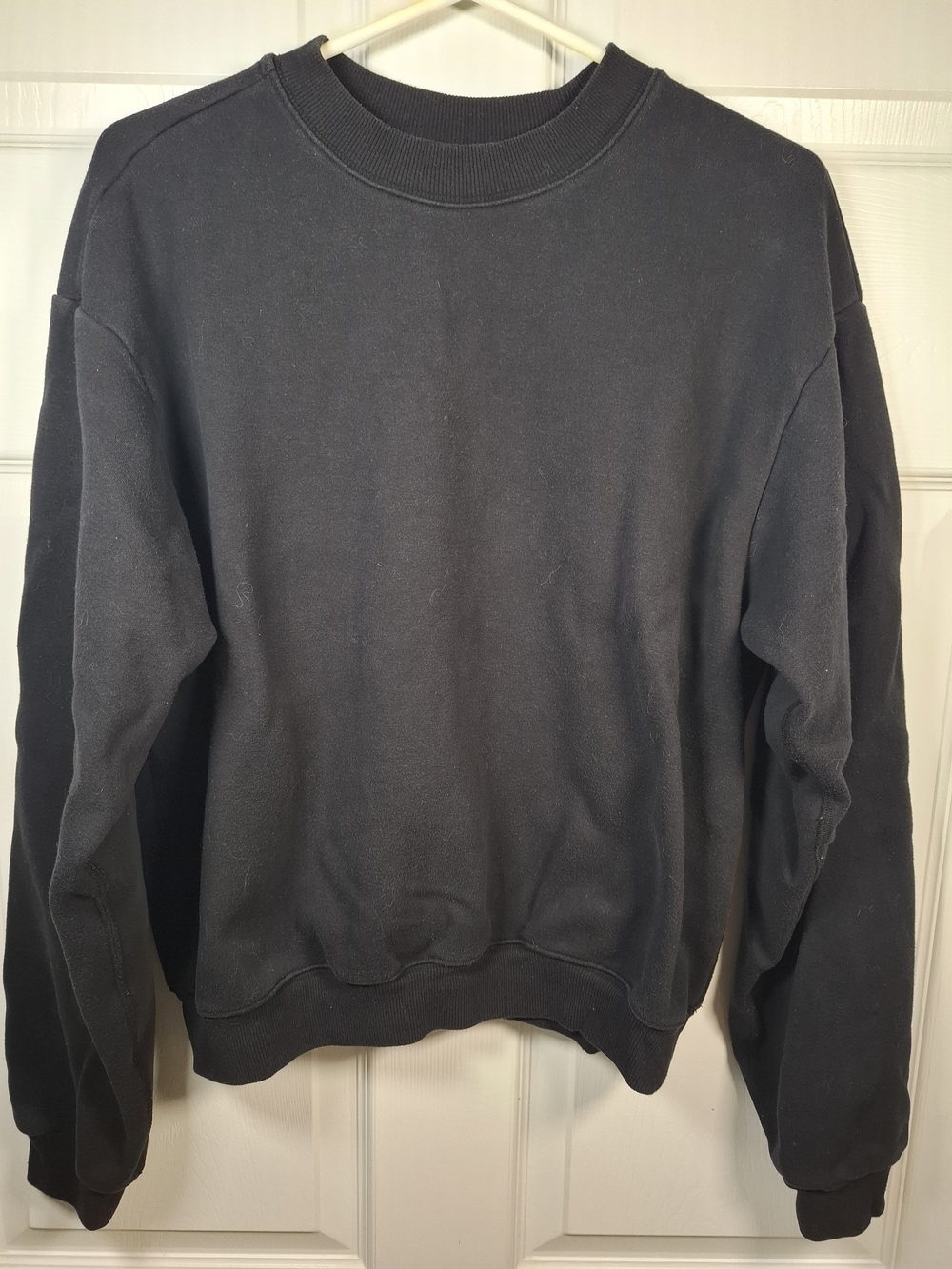 Skims Sz Lg Black Crewneck Sweatshirt